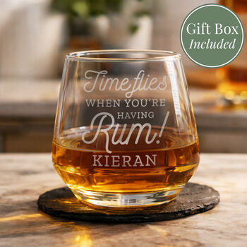 Personalised Time Flies When You're Having Rum Tumbler, 4 of 4