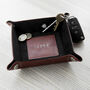 Personalised Men's Luxury Leather Valet Tray, thumbnail 1 of 4