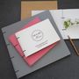 Engraved Wreath Leather Guest Book Photo Album, thumbnail 4 of 8