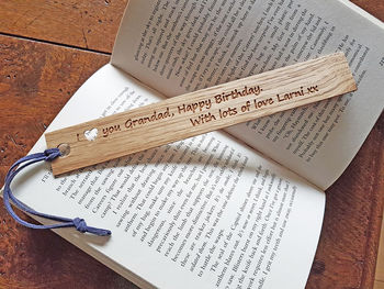 Personalised Mothers Day Gift Oak Bookmark, 5 of 6