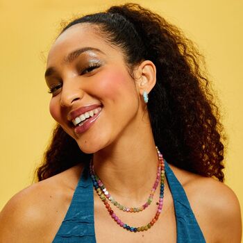 Multicoloured Mixed Jade Stone Heart Necklace, 2 of 2