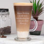 Personalised Any Message Latte Glass, thumbnail 1 of 2