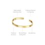 Personalised Cuff Bangle 18 K Gold Plated Solid Silver, thumbnail 4 of 12