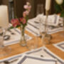 Cotton Napkins With Embroidery Ivory/Navy • Set Of Four, thumbnail 3 of 4