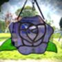 Rose Stained Glass Sun Catcher Wall And Window Art, thumbnail 2 of 9