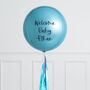 Personalised Baby Blue Inflated Party Orb Balloon, thumbnail 1 of 2