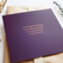 Eid Mubarak Card Purple With Gold Foil Typography, thumbnail 1 of 3