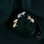 Sterling Silver Tiny Ginkgo Leaf Stud Earrings, thumbnail 1 of 11