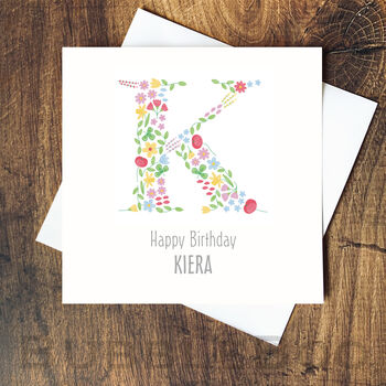 Personalised Initial Birthday Card, 11 of 12