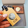 Personalised Wooden Golf Ball Bag Tag, Golfing Gift, thumbnail 1 of 5