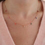 Rainbow Jewelled Necklace, thumbnail 3 of 9
