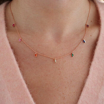 Rainbow Jewelled Necklace, 3 of 9
