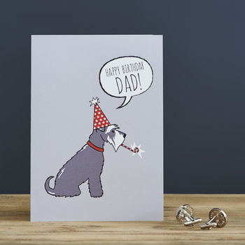 Grey Schnauzer Dad Birthday Card, 2 of 2