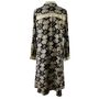 'Coco' Buttoned Black And Gold Fan Print Shirt Dress, thumbnail 4 of 5