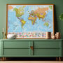 World Map Poster With Flags Panel, thumbnail 3 of 9