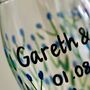 Pair Of Wedding Personalised Glass Champagne Flutes, thumbnail 4 of 10