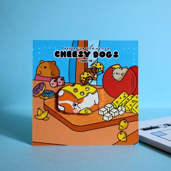 Cute Cheese Dog Enamel Pin, 3 of 6