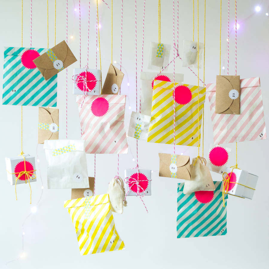 Colour Pop Modern Craft Advent Calendar Kit By Berylune |  notonthehighstreet.com