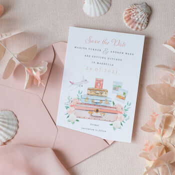 Travel Save The Date Cards For Destination Wedding, 6 of 7