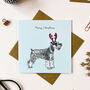 Festive Miniature Schnauzer Christmas Card, thumbnail 1 of 2