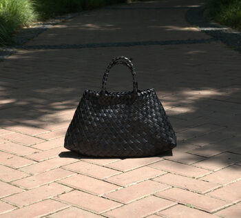Genuine Leather Hand Weaving Sling Bag, 5 of 12