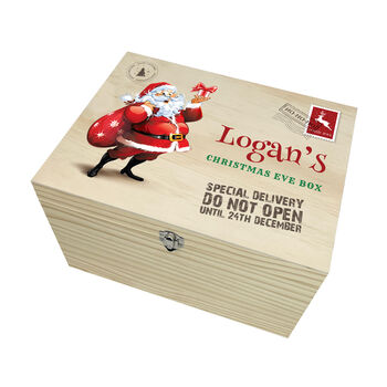 Personalised Cartoon Santa Christmas Eve Box Five Sizes, 7 of 8