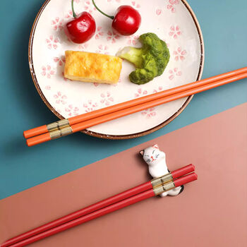 Five Pairs Non Slip Reusable Fiberglass Alloy Chopstick, 3 of 5