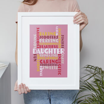 Personalised Typography Word Art Print 'Use Any Words', 4 of 8