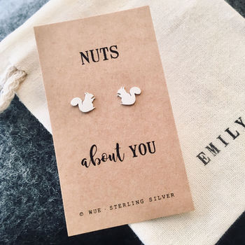 Silver Squirrel Earrings. Nuts About You, 2 of 3