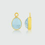 Manhattan Gold And Blue Topaz Interchangeable Gemstone Earrings, thumbnail 3 of 5