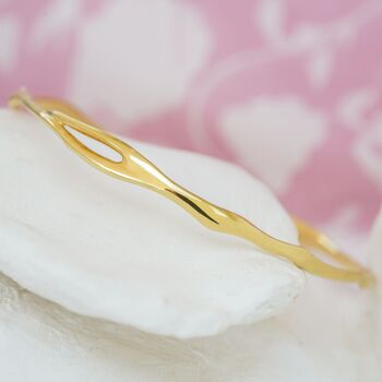 Organic Flow Gold Vermeil Bangle, 6 of 7