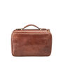 Elegant Leather Double Zip Wash Bag. 'The Cascina', thumbnail 7 of 12