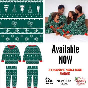 Christmas Pyjamas Family Matching Green, 6 of 11