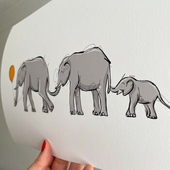 Elephant Parade Nursery Print, 3 of 5