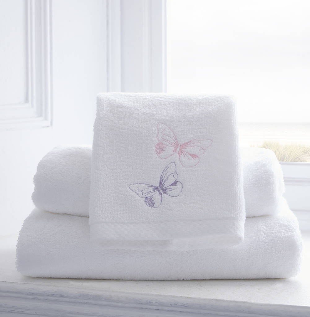 Butterflies Personalised Como Towel, 1 of 2