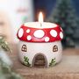 Mushroom House Tealight Holder, thumbnail 1 of 2