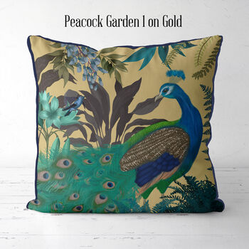 Peacock Garden Cushion No1, 4 of 9