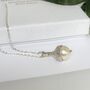 Pearl Acorn Sterling Silver Necklace, thumbnail 5 of 8