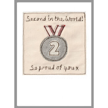 Personalised Silver Medal Congratulations Card, 3 of 10