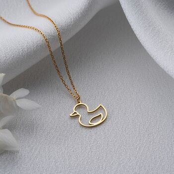 Sterling Silver Duck Necklace, 7 of 10