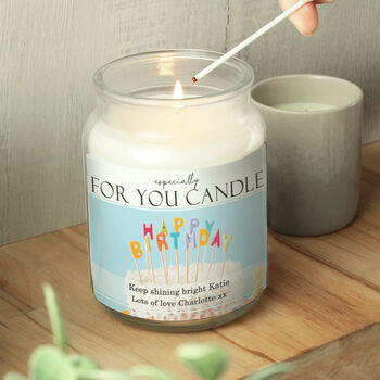 Personalised Happy Birthday Large Scented Jar Candle, 3 of 3