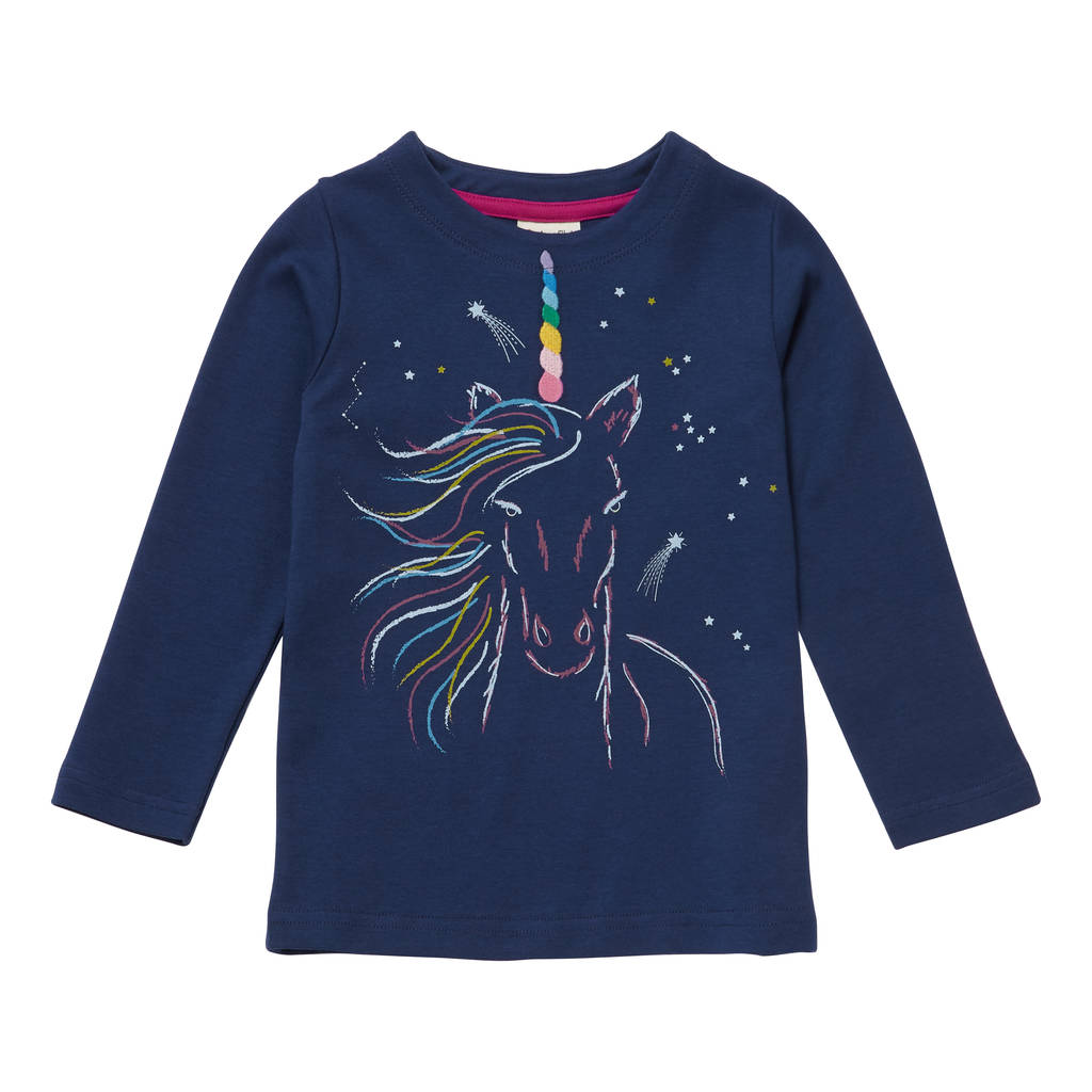 girls mythical unicorn top by piccalilly | notonthehighstreet.com