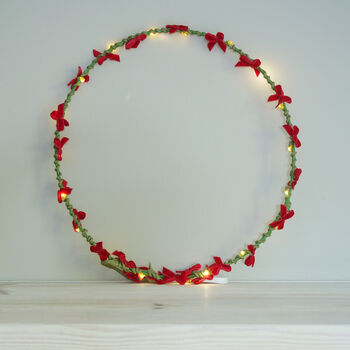 Velvet Bow Wreath Light, 2 of 2