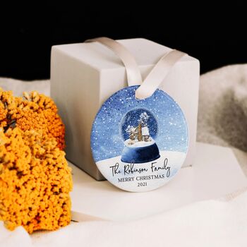 Family Christmas Personalised Ceramic Ornament, 8 of 8