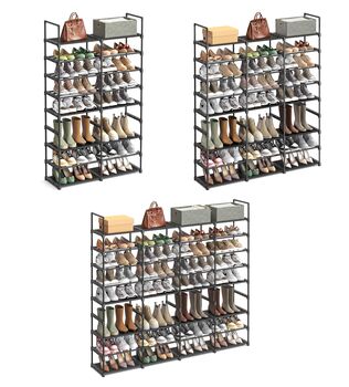 Eight Tier Adjustable Shoe Rack Fabric Organiser, 8 of 8