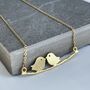 Love Birds Gold Plated Necklace, thumbnail 1 of 3