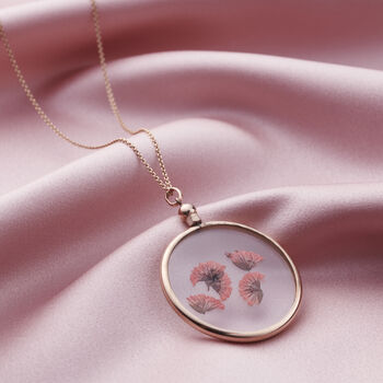 Sterling Silver Round Glass Locket Necklace, 4 of 9