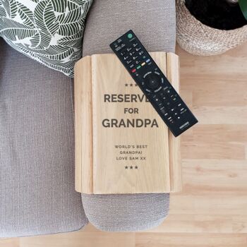 Wooden Sofa Tray For Dad, 3 of 3