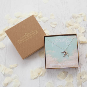 Personalised Silver Swallow Necklace, 3 of 9