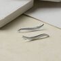 Sterling Silver Small Curve Ear Climber, thumbnail 1 of 2
